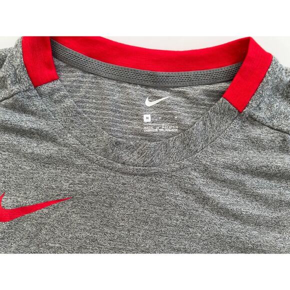 Nike Men's Gray/Red Team Player Short Sleeve CI4545-034 Size M NWT. - Picture 6 of 10